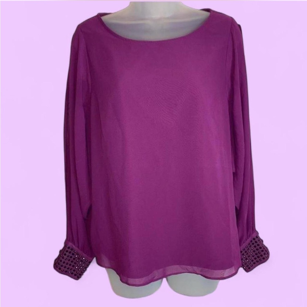 Jennifer Lopez cold shoulder studded blouse XS